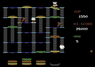 C64 Burger Time screenshot